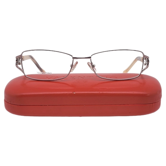 Vintage Valentino 5614/U Eyeglasses Signature Crystal Logo Baby Pink/Metal Frame - Picture 1 of 10